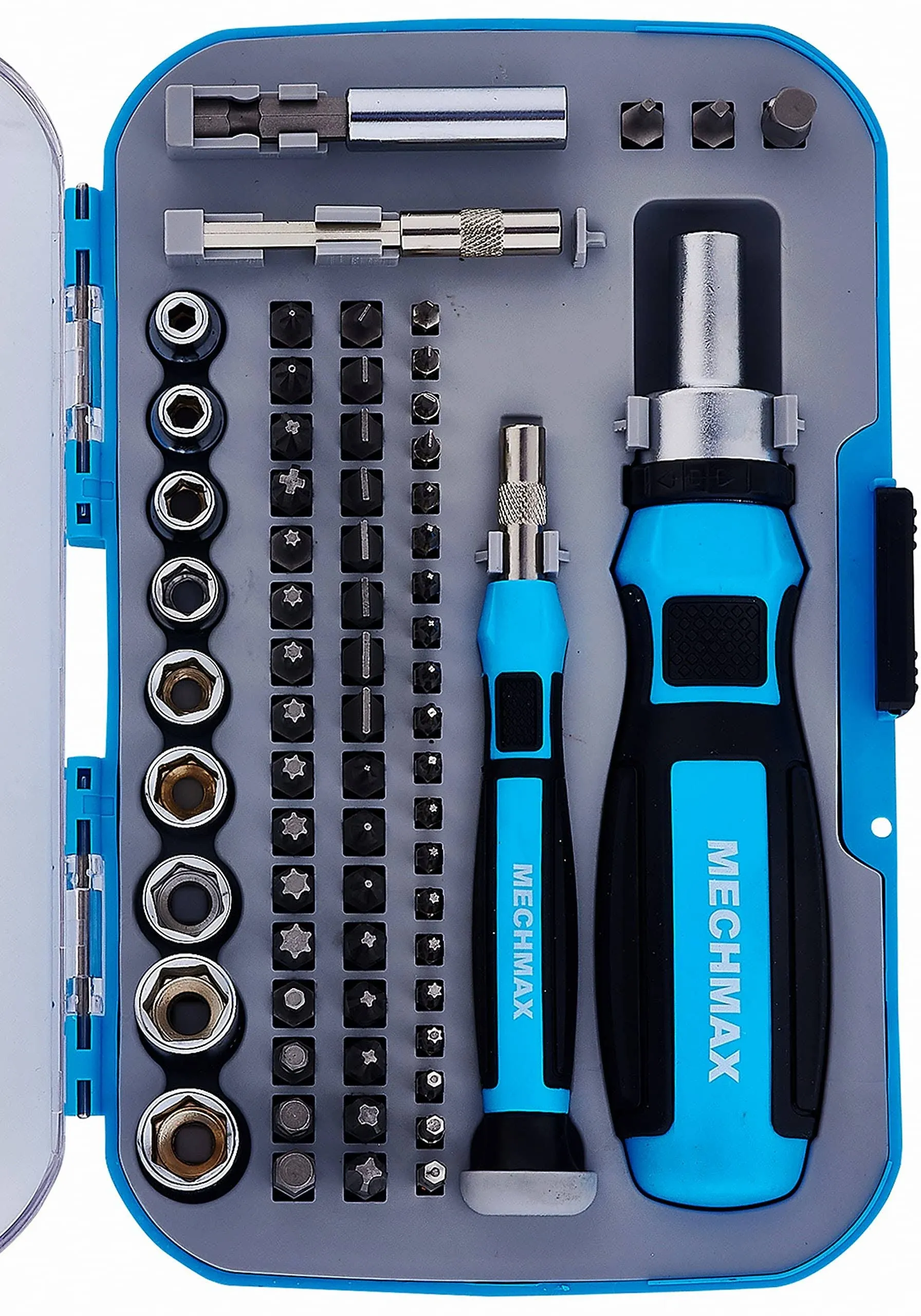 MECHMAX Ratcheting Screwdriver Bits & Socket Set