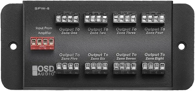 OSD Audio 8 Zone Speaker Distribution Panel