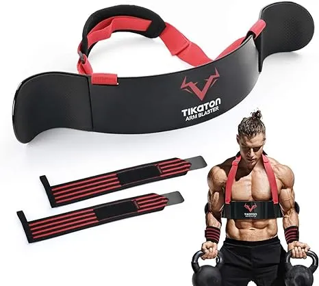 ARM BLASTER with Wrist Wraps for Biceps Triceps Adjustable Bicep Isolator TIKATO