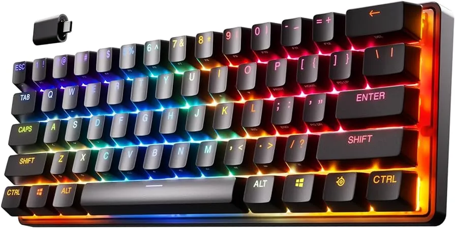 Apex Pro Mini SteelSeries Teclado Hipermagnético para Juegos el Teclado Más Rápido Del Mundo, Formato Compacto Del 60 %