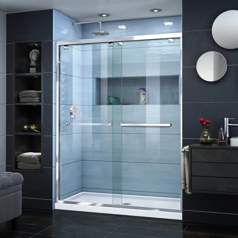 DreamLine Encore 50-54"W x 76"H Semi-Frameless Bypass Shower Door, Oil Rubbed Bronze