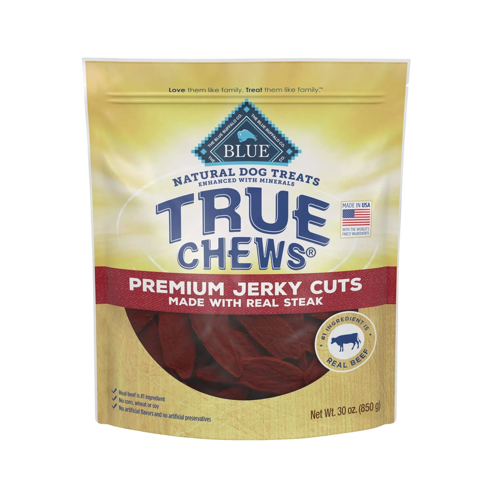 Blue Buffalo True Chews Premium Jerky Cuts - Golosinas naturales para perros ...