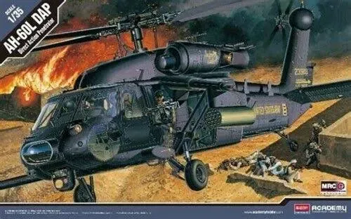 Academy 12115 AH-60L DAP BLACK HAWK Helicopter Plastic Model Kit