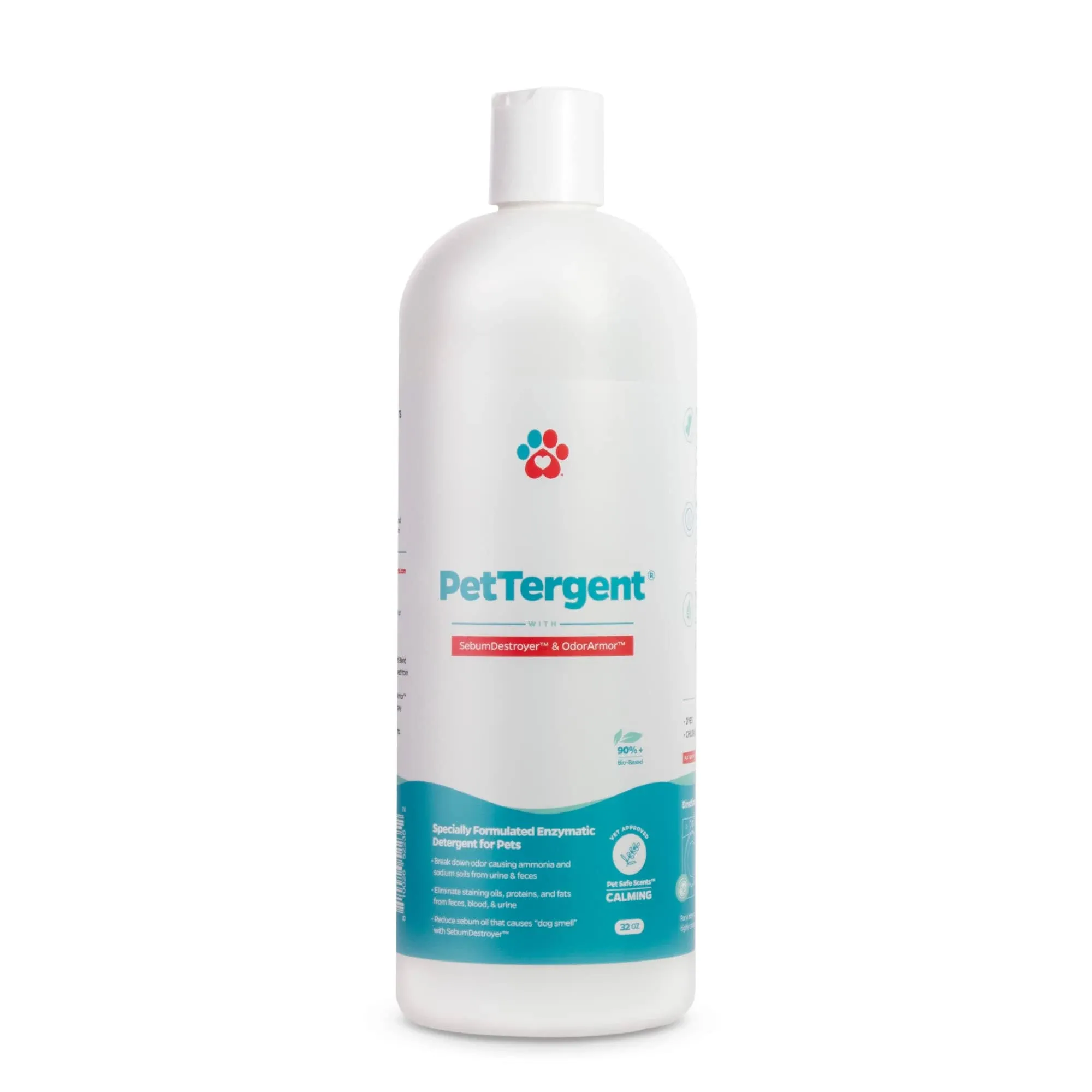 Pet Parents® PetTergent®, Enzymatic Pet Laundry Detergent, 32 oz 32 Loads Pet Stain Remover & Pet Odor Eliminator, Laundry Detergent for Pets (Calming, 32 oz)