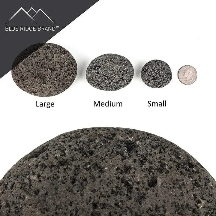 Blue Ridge Brand Lava Rock - Tumbled Lava Stones - Black/Gray Lava Pebbles ...