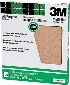 3M Production Sandpaper - Fine, Grit 120-C, 10 Sheets