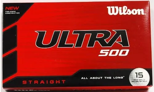 Brand New Wilson Ulra 500 DISTANCE - 15 Pack Golf Balls NEW IN BOX