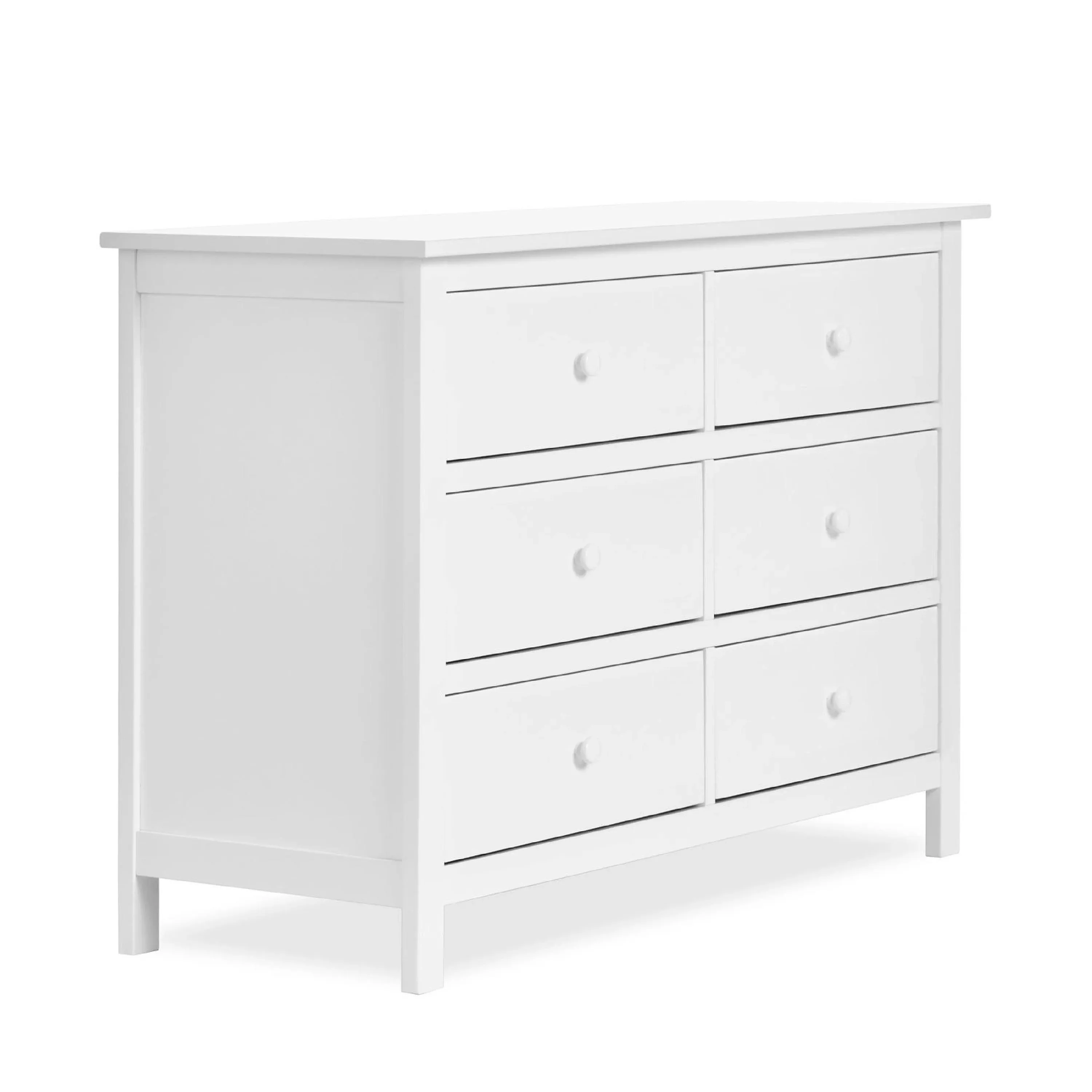 Dream on Me Universal Double Six Drawers Dresser, White