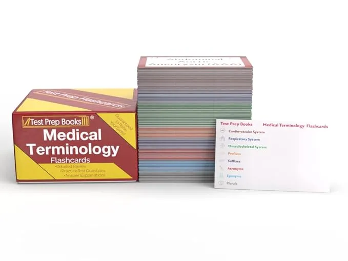 Medical Terminology Flash Cards 2023-2024: Med Term Flashcards for Health Professionals [Full Color Cards]