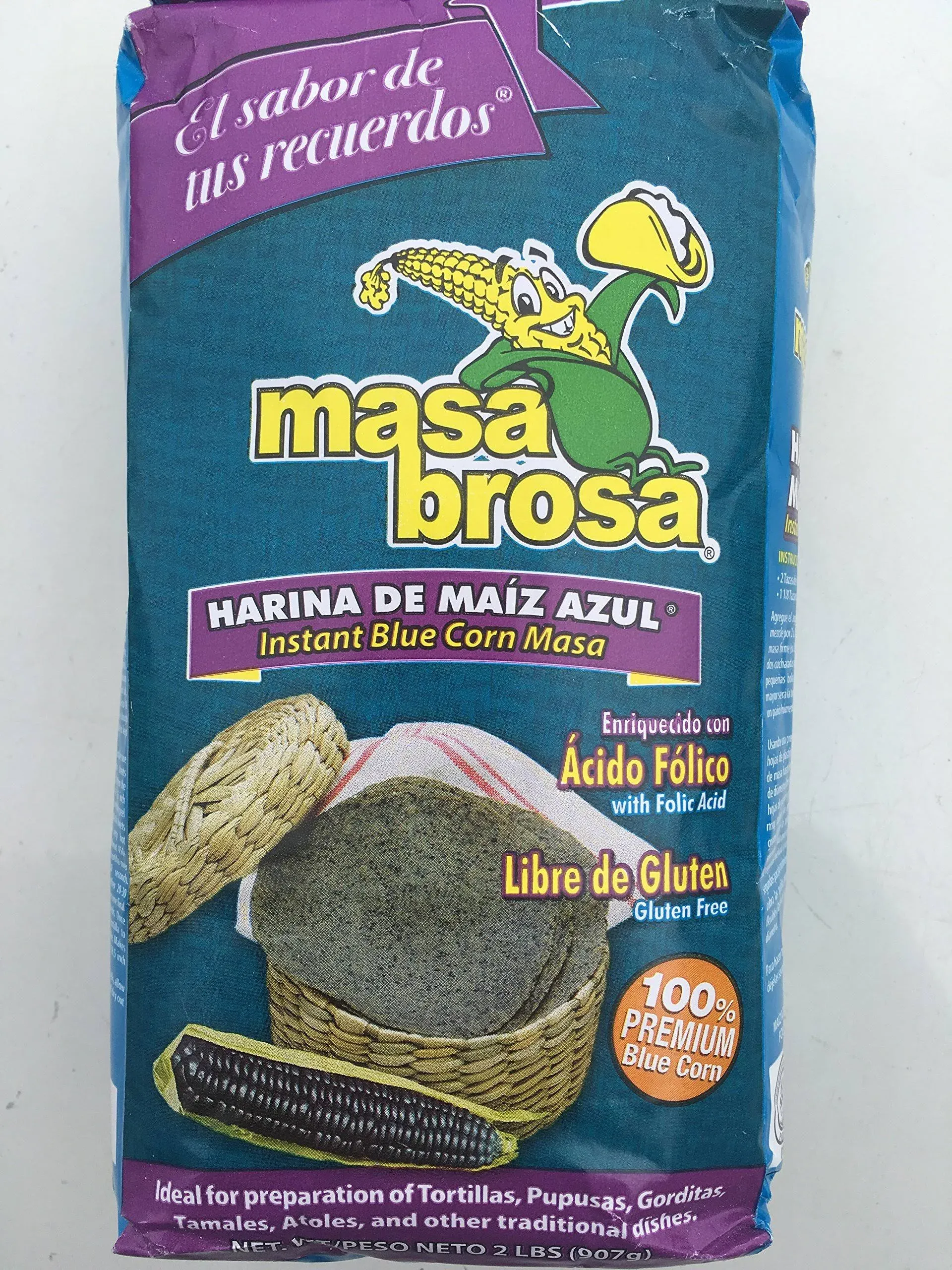 Masabrosa Blue Corn Masa Flour Harina Azul