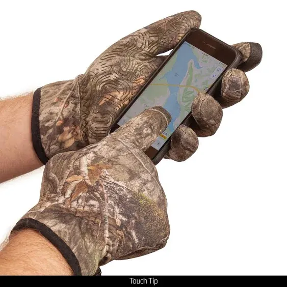 Huntworth Men's Jackal Waterproof Hunting Gloves Mossy Oak DNA Camo, Size M/L ...