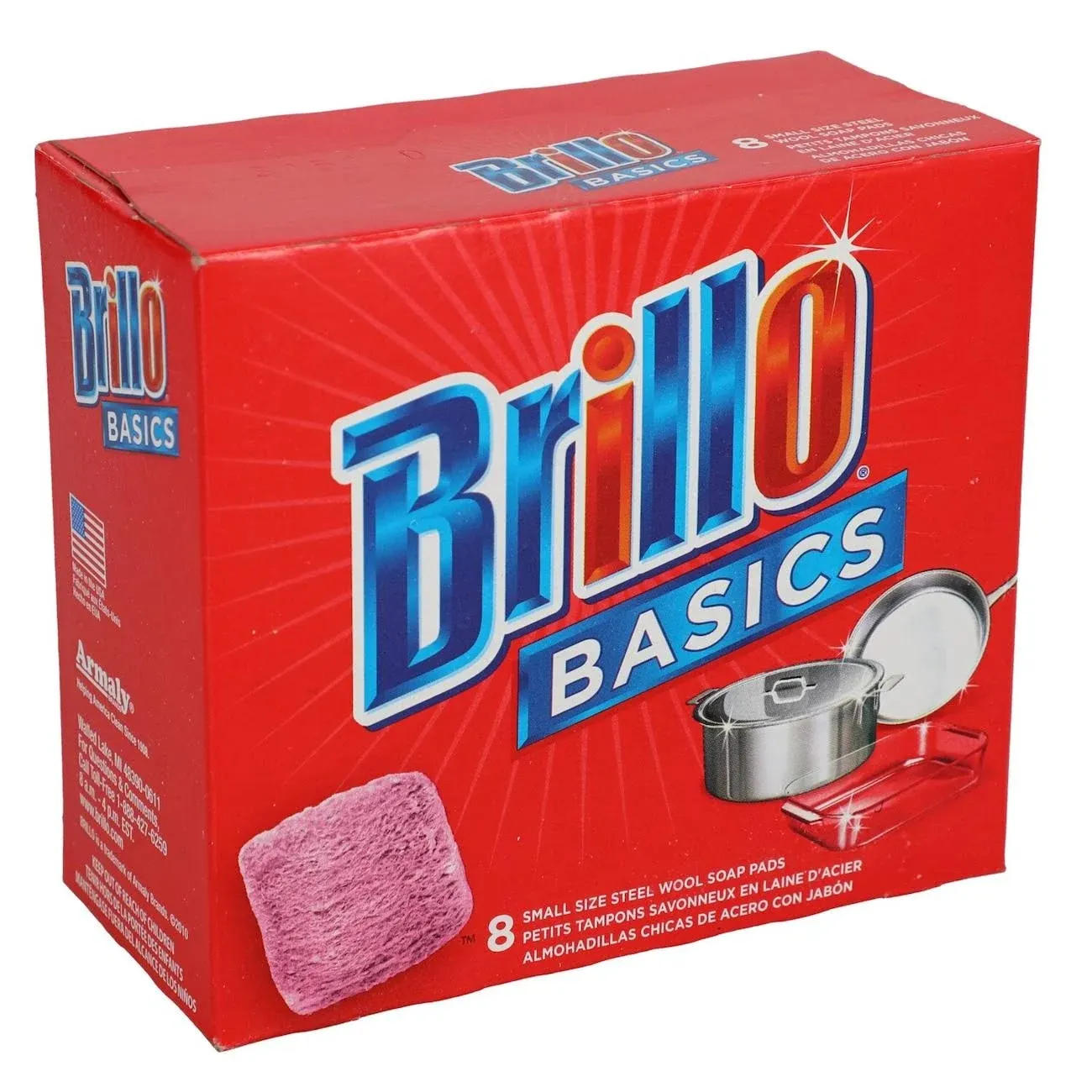 Brillo Basics 8 Small Steel Wool Soap Pads