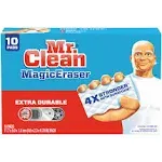 Mr. Clean Magic Eraser, Extra Durable Pro Version, Shoe, Bathroom, and Shower Cleaner, Cleaning Pads with Durafoam, 10 Count