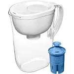 Brita Large 10 Cup Blue Tahoe Water Filter Pitcher with 1 Brita Elite Filter