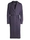 Shop Hanro Men's Night And Day Long Sleeve Robe In Black Iris