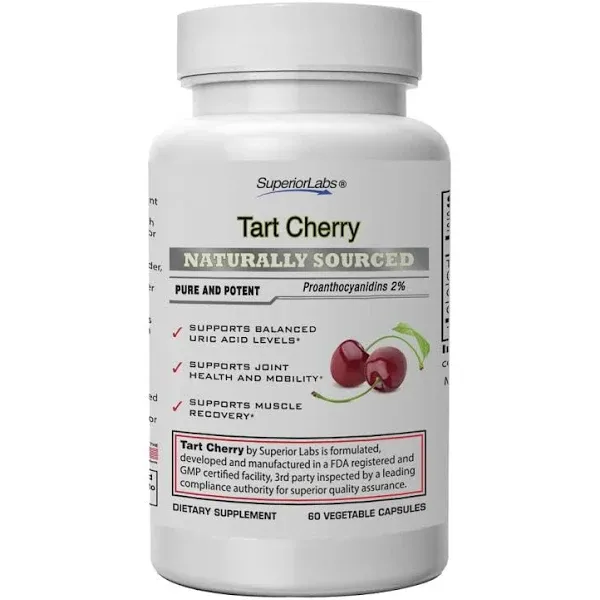 Superior Labs Organic Montmorency Tart Cherry 1000mg Extract