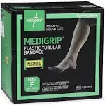 Medline Medigrip Vendas tubulares elásticas de látex, tamaño F, 4" W (10 cm), para rodillas grandes y muslos medianos - Soporte de alta compresión, transpirable y cómodo