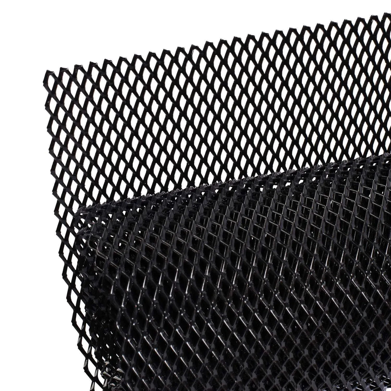 AggAuto Universal 40"x13" Car Grill Mesh - Aluminum Alloy Automotive Grille Insert Bumper Perforated Metal Sheet Round Hole 4mm, One of the Most Multifunctional Shape Grids 100x33cm Black