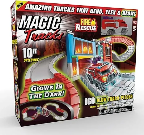 NEW Magic Tracks Fire Rescue Race track Set 10ft As Seen on TV Glow in the Dark