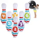 JOYIN Giant Inflatable Bowling Set for Kids and Adults, Christmas Birthday Party Games, Kids Education Motor Skills Toys