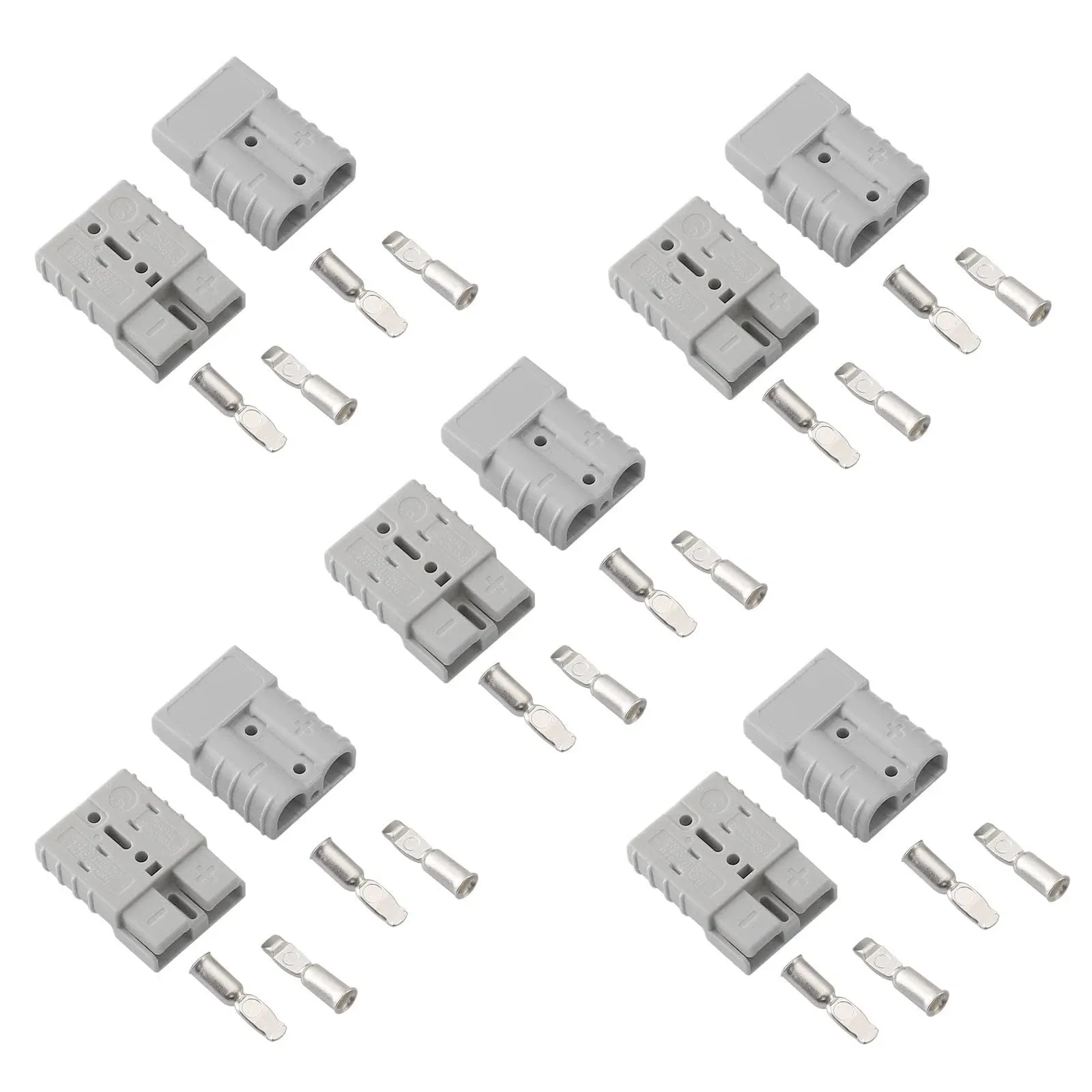 micrl 10 Pcs 50 Amp 6-8 Gauge Battery Quick Connector, Jumper Cable Plug Connect/Disconnect for Recovery Winch, Towing Systems(Grey)