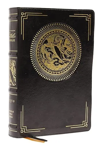 NRSVCE, Illustrated Catholic Bible, Leathersoft, Black, Comfort Print: Holy Bible