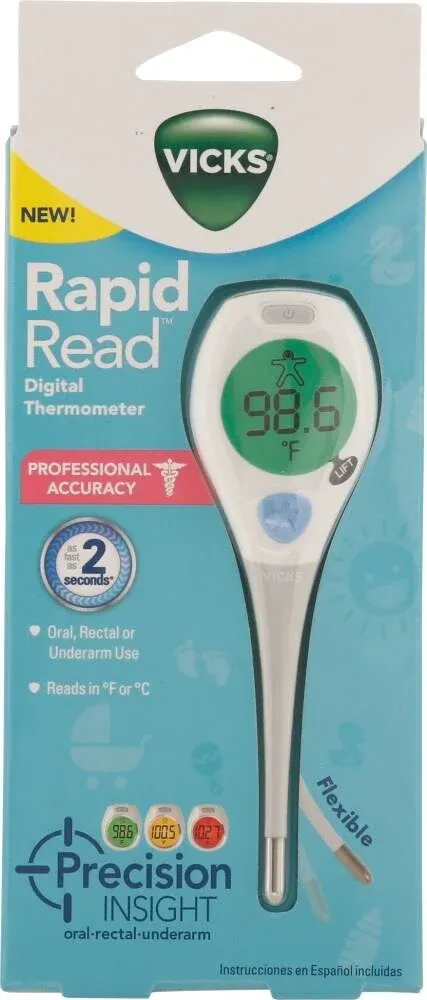 Vicks Rapid Read Digital Oral Thermometer, for Kids and Adults VDT972BBUS