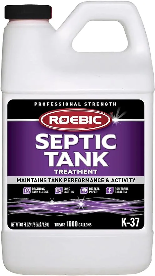 Roebic K-37-H Septic Tank Treatment: 64-Ounce, Promotes Efficient Breakdown, Reduces Odors, Prevents Clogs for Smooth Septic System Operation