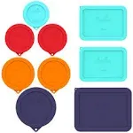 Silicone Storage Cover Lids Replacement for Anchor Hocking and Pyrex Glass Bo...