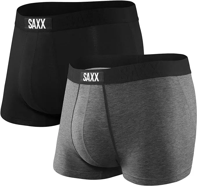 SAXX Underwear Co.- Men's VIBE Super Soft Trunk 2 Pack with Built-in Pouch Support