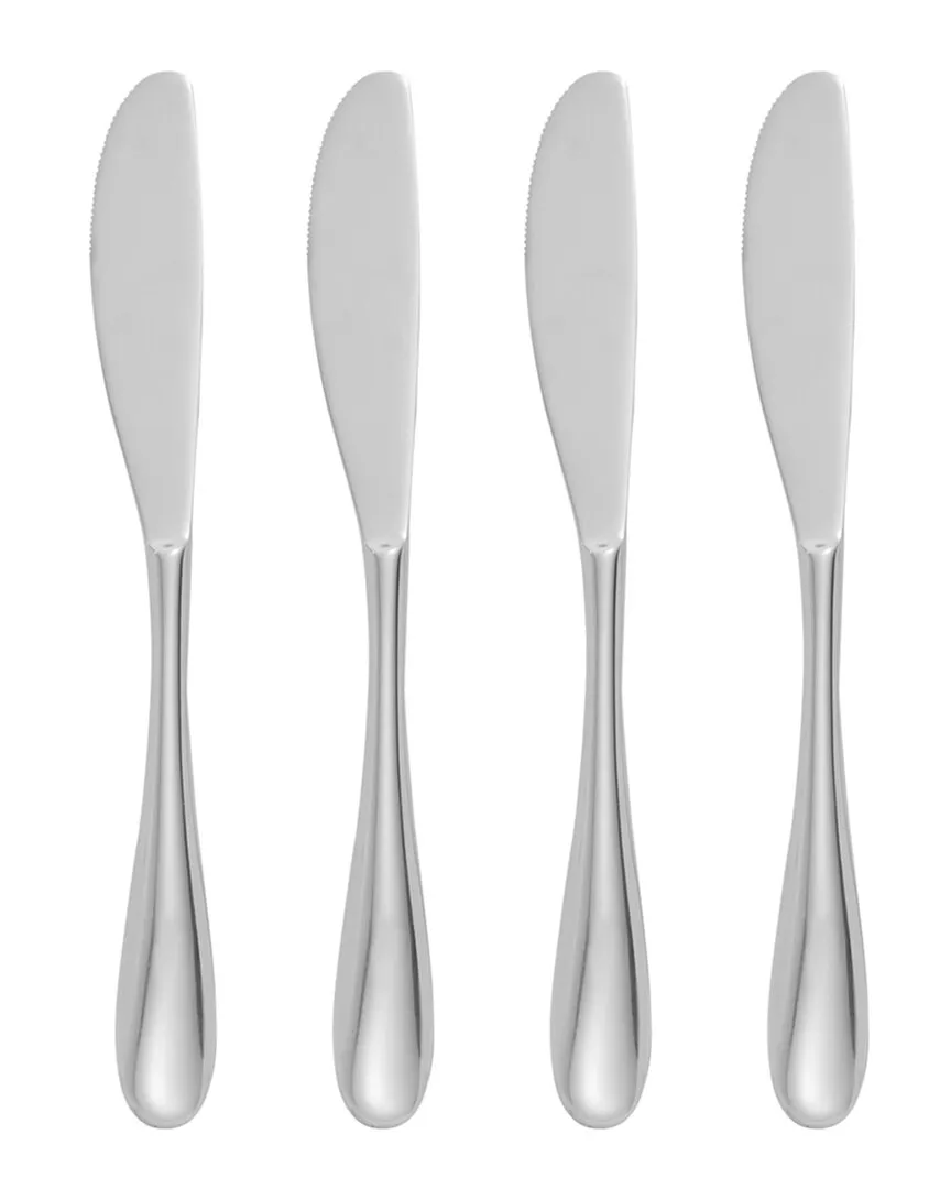 Nambé Paige Butter/cheese Knives (set Of 4) In Silver