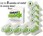 SweatBlock Antiperspirant Underarm Wipes for Men & Women - Clinical Strength for Hyperhidrosis - Carpe Diem to Living Sweat Free w/up to 7-Day Protection per DRIBOOST Unscented Wipe - 5 Pack