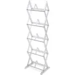 Atlantic Mitsu 5-Tier Portable Media Storage Rack – Holds 130 CD; or 90 DVD; or 105 Blu-ray/Console Game Discs – PN 64836265 in Clear