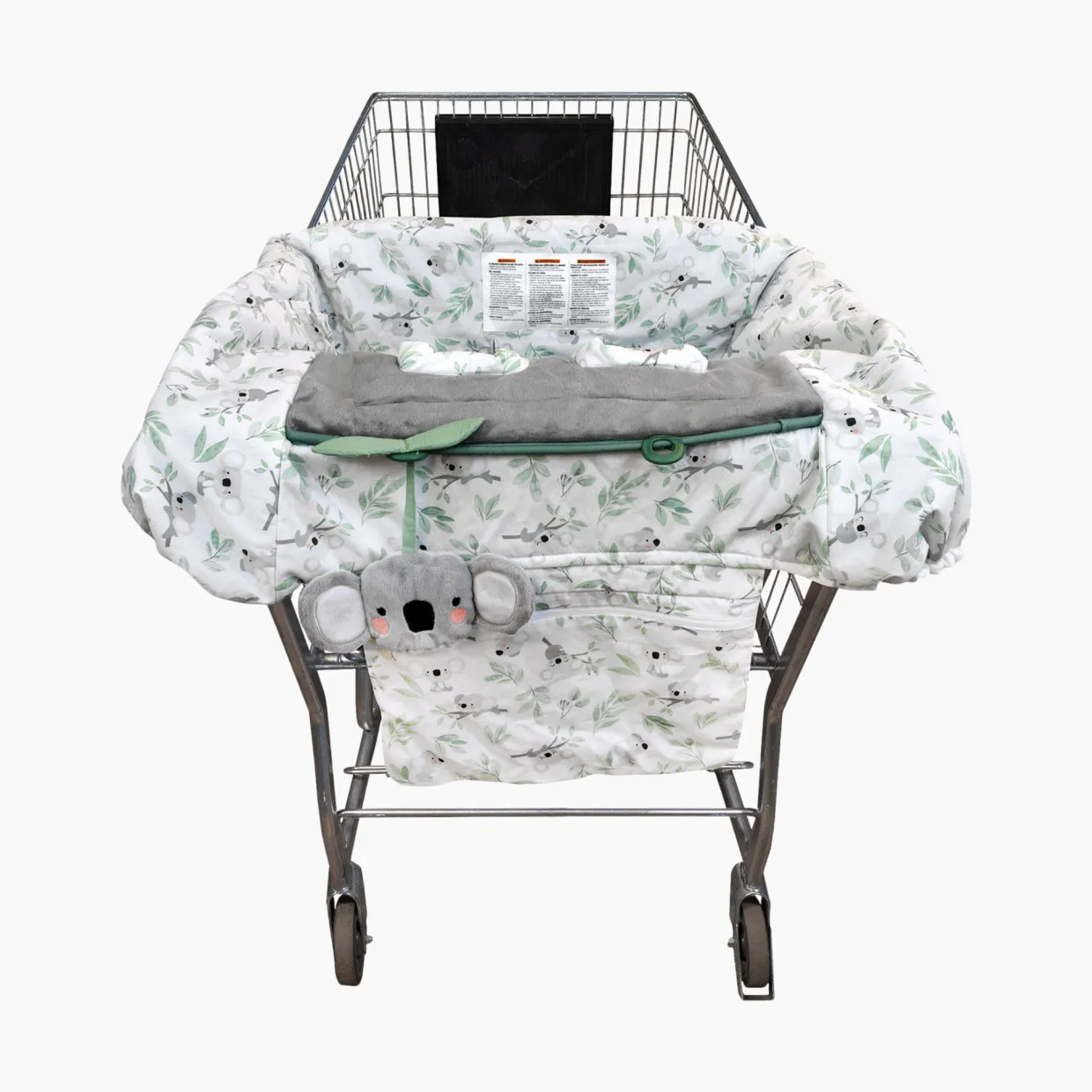 Boppy Preferred Shopping Cart & High Chair Cover,Gray Green Koala