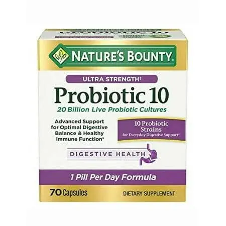 Nature's Bounty Ultra Strength Probiotic 10 Capsules