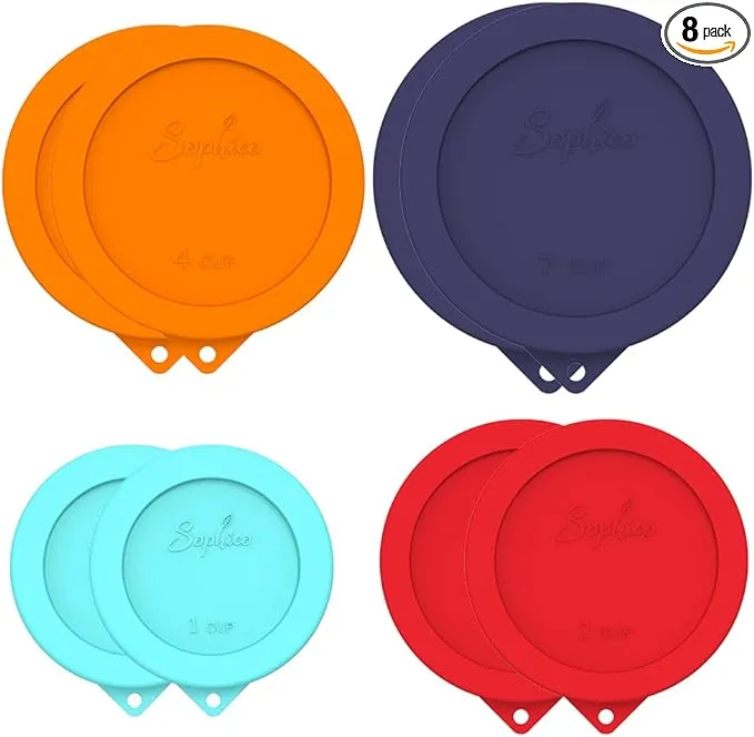 Sophico Silicone Storage Cover Lids Replacement for Anchor Hocking and Pyrex Glass Bowls (MIX