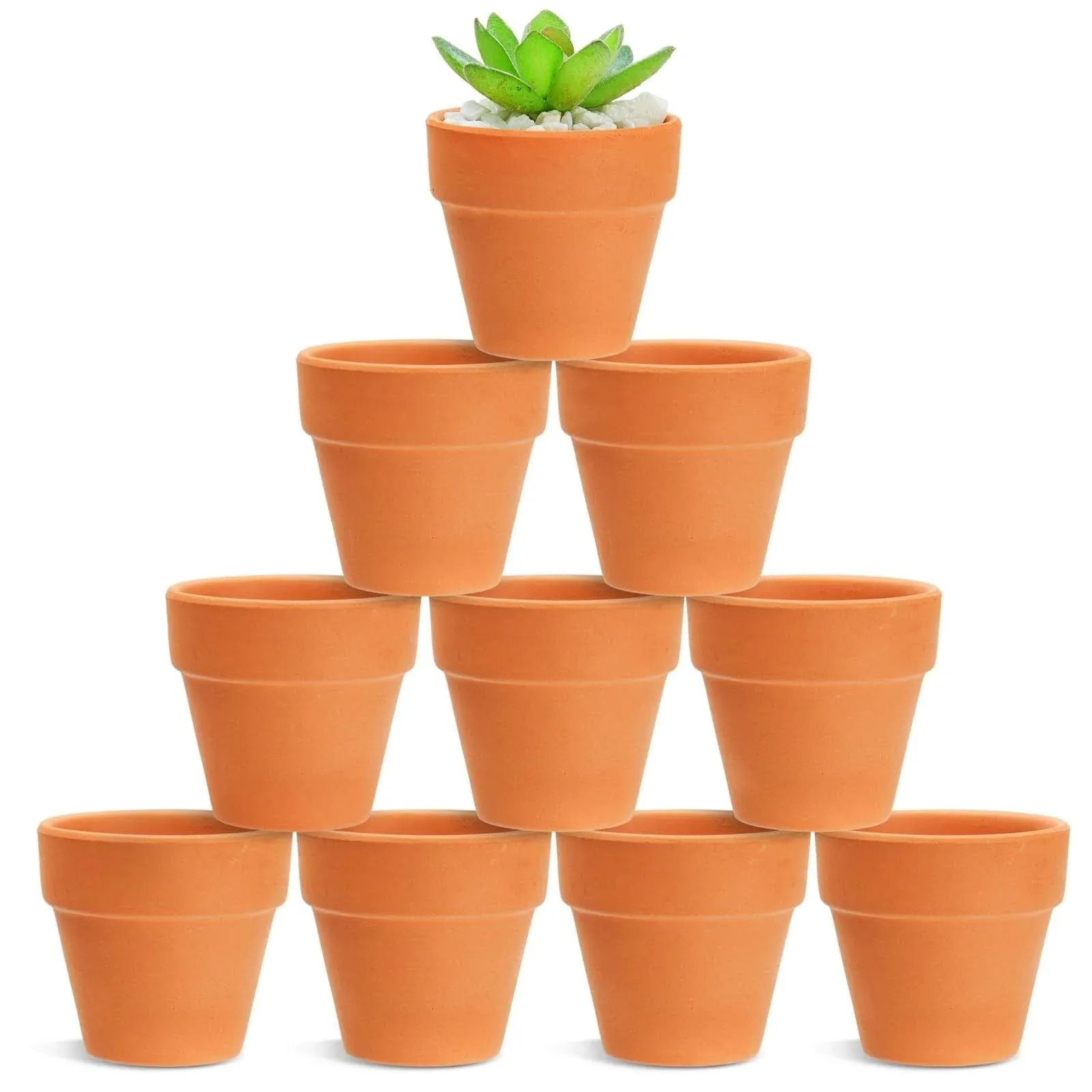 Terra Cotta Pots - 10-Count Terracotta Pots, 2.6-inch Mini Flower Pots