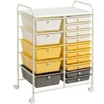 15 Drawer Rolling Storage Cart Bin Office School Tools Scrapbook Paper Organizer