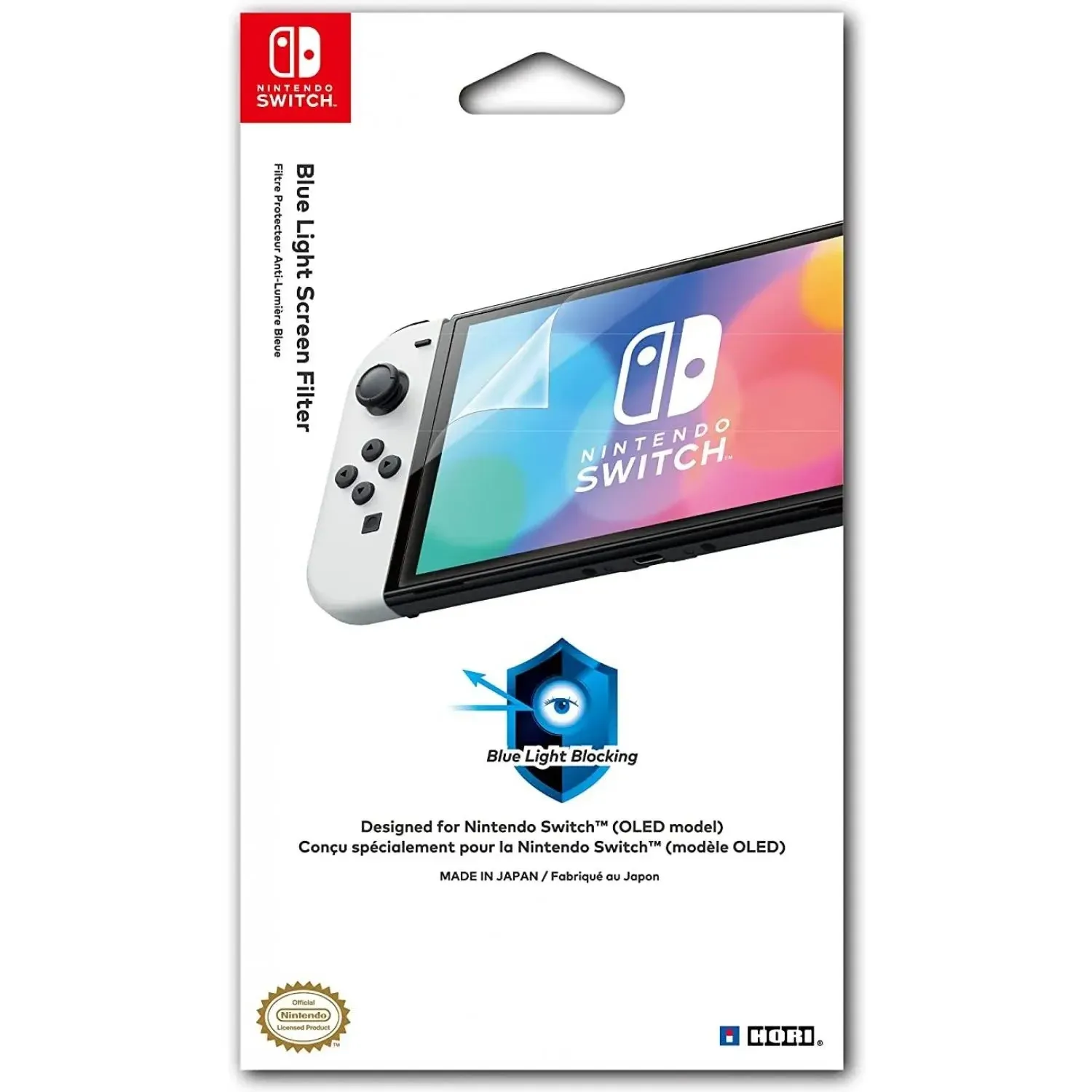 HORI Nintendo Switch (OLED Model) Blue Light (Blue Light Blocking) Screen Protective Filter for Nintendo Switch OLED - Officially Licensed by Nintendo - Nintendo Switch (Nintendo Switch)