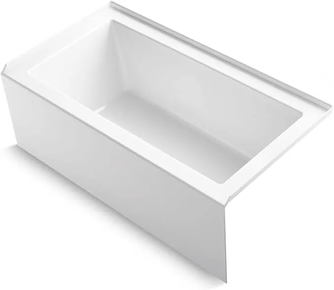 Kohler K-20202-RA-0 Underscore 60" x 32" Alcove Bath with Integral Apron, Flange, Right-Hand Drain