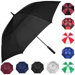 Automatic Open Golf Umbrella 62/68/72 Inch Extra-Large Oversized Double Canopy