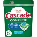 Cascade Complete ActionPacs Dishwashing Detergent Pod, Fresh Scent, 78 Pods/Box (97722)