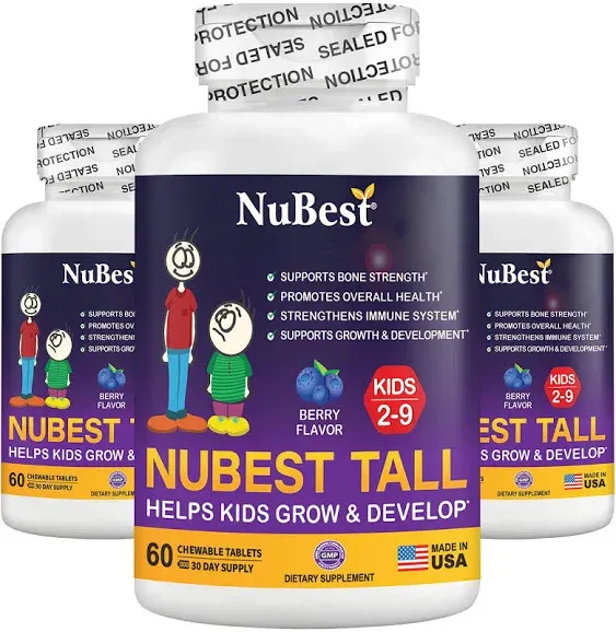 NuBest Tall Kids - Helps Kids Grow Taller & Healthy Height, Immunity & Bone ...