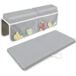 JJGoo Bath Kneeler with Elbow Rest Pad Set, 1.5 inch Kneeling Pad Mat for Bathtub - Gray