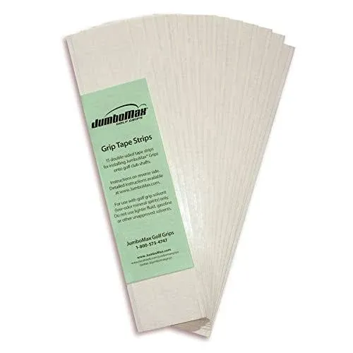 JumboMax Golf Grip Tape Strips - Pre-Cut, Double Sided, Professional Quality - 15 ...