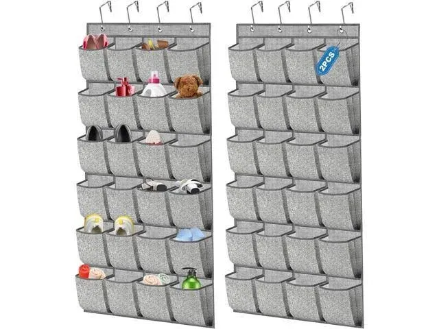 homyfort 2 Pack Over The Door Shoe Organizer, Hanging Shoe Rack Storage Holder ...