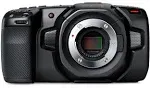 Blackmagic Design CINECAMPOCHDMFT4K 4/3 Sensor 4K Cinema Camera with MFT Mount - Body Only