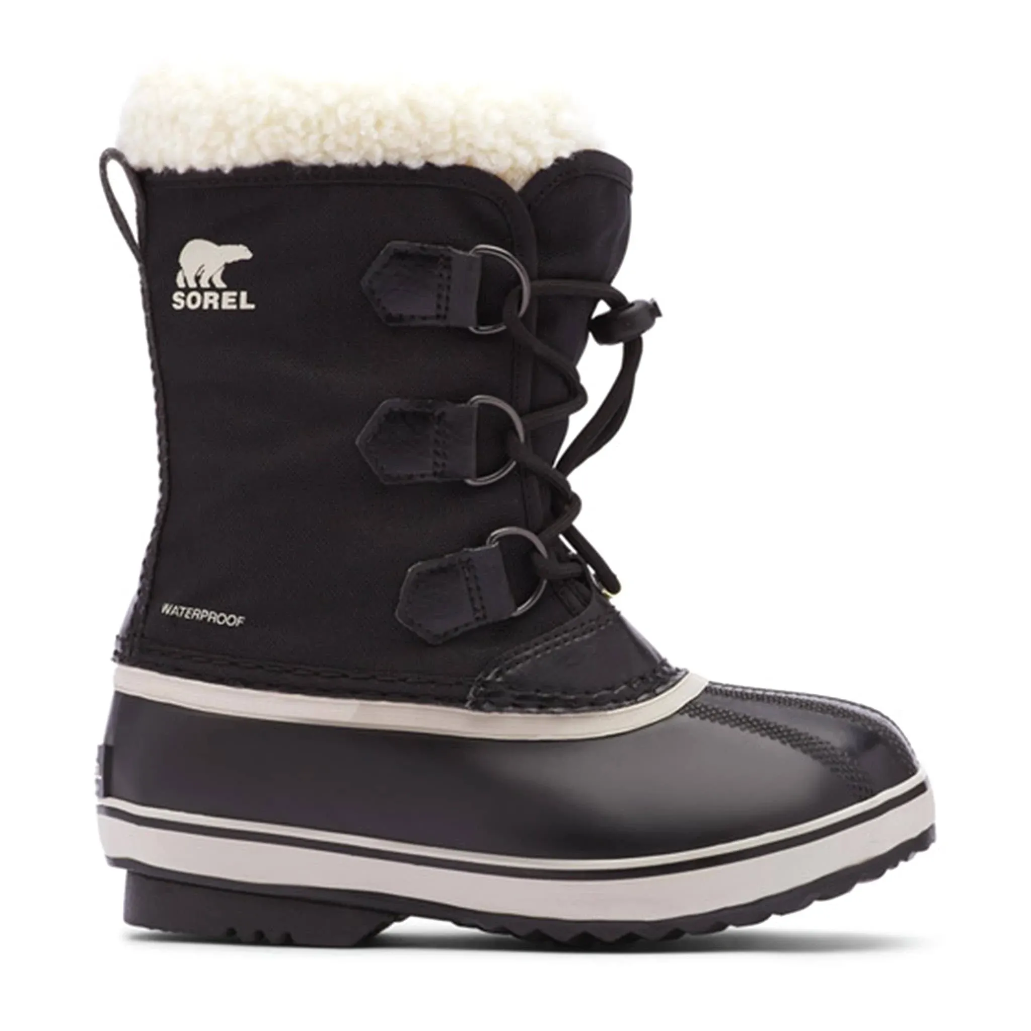 Sorel Black Nylon Youth Yoot Pac Boot