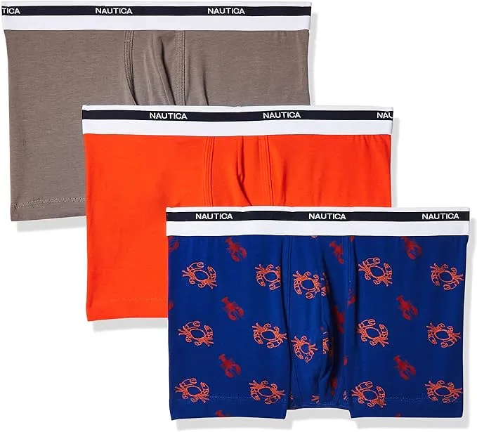 Nautica Mens Stretch Trunks, 3-Pack