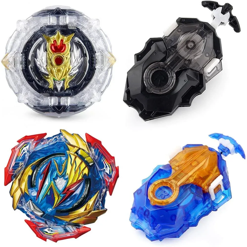 Bey Burst Gyro Toy Set Metal Fusion Attack Top Grip Blade Game 2 Top... 